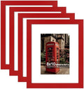 8x10 Picture Frame Set of 4 with Real Glass, Wall & Tabletop Display by SZYUU
