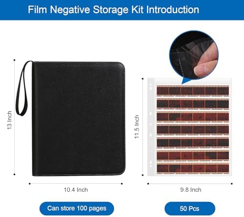 35mm Film Negative Storage Sleeve Kit Includes 1 Negative Film Holder 50 Pack of 35mm Negative Sleeves Holds 2100 Frames for Collecting and Organizing 35mm Film - Image 2