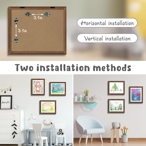 2 Pack 10x12.5 Front-Opening Kids Artwork Frames Changeable (Ecru) - Image 2