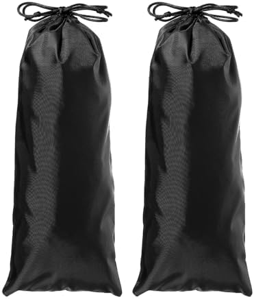 Tripod Case Bag, Nylon Tripod Storage Bag, Long Foldable Monopod Compact Carrying Organizer Pouch- Fitting for (Monopod/Light Stand/Umbrella/Travel) 14 x 6 In & 2 Pack & Black by YELARXI