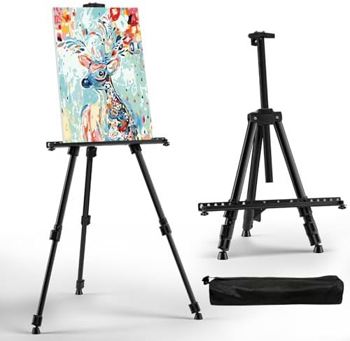 RRFTOK 17-66 Inch Adjustable Art Easel Stand for Painting and Sign, Black by RRFTOK