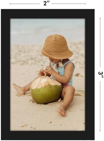 Americanflat 2x3 Picture Frame - Slim Molding - Black - Image 2