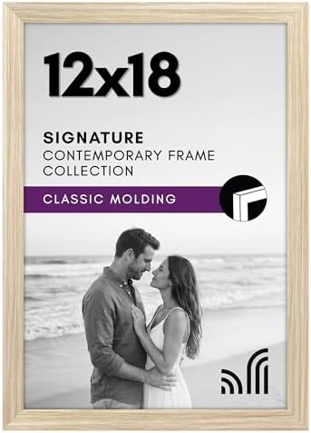 Americanflat 12x18 Picture Frame - Engineered Wood - Natural Oak by Americanflat