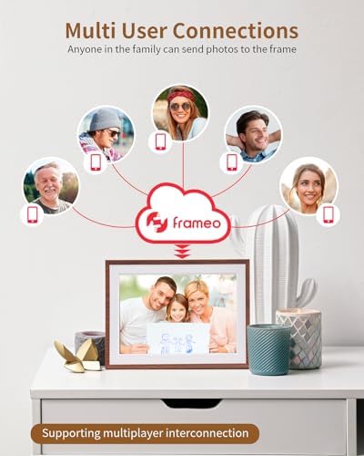 Frameo 10.1 Inch WiFi Digital Picture Frame，Electronic Frame,1280 * 800IPS HD Cloud Smart Digital Photo Frame,32GB Storage, Wall Mountable, Auto-Rotate,Easy to Share Photos or Videos via FRAMEO APP - Image 6