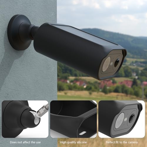Protective Silicone Housing Cover Skin for AOSU SolarCam P1 SE and AOSU SolarCam P1 Max Cameras,Compatible with AOSU Solar Security Cameras Wireless Outdoor Accessories (2 Pack,Black) - Image 5