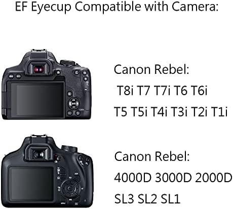 2000D Eyecup Viewfinder for Canon Rebel 2000D 4000D SL3 SL2 T8i T7 T7i - Image 4
