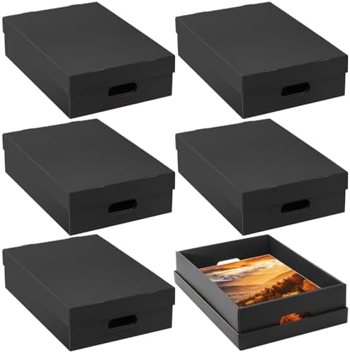 AOBOPLE 6 Pack Photo Storage Box,11" x 14" x 4" Archival Storage Box with Lids,Protective Storage Box for Photo,Pictures,11x14 Documents, Keepsakes and Jewelry Home and Office Organizer by AOBOPLE