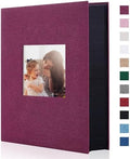 Artmag Fabric Photo Album 4x6 300 Large Capacity for Family Wedding Anniversary Linen Album Holds 300 Horizontal Photos (300 Pockets, Purple) by Artmag