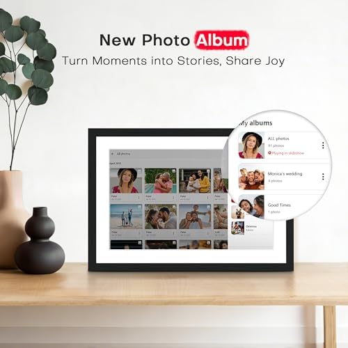 Frameo 10.1" Digital Picture Frame WiFi 32GB, Birthday Gifts for Mom, Women - Image 6