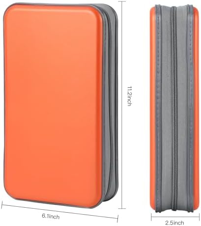 alavisxf xx CD Case, 96 Capacity Hard Plastic Organizer Wallet for Car - Image 4