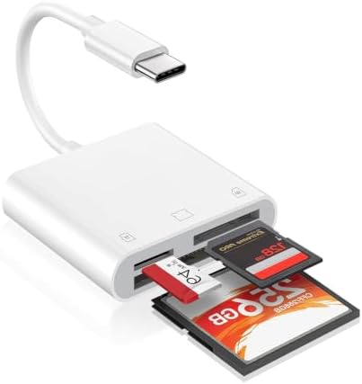 3-in-1 SD/TF/CF USBC Card Reader, Type C Digital Camera Adapter by DICKMITH