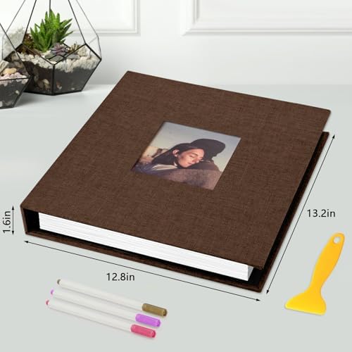 Zesthouse 18 In Photo Album Self Adhesive with Picture Display Window, 3-Ring Scrapbook Albums 60 Pages Holds 10x12 8x10 5x7 4x6 Photos, DIY Photo Book Ideal Gift for Family Wedding Baby - Image 2