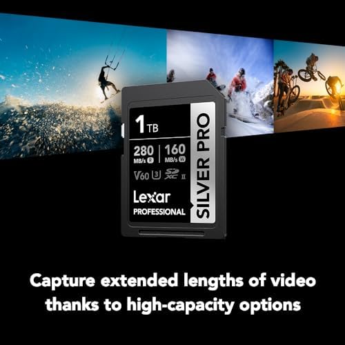 Lexar 1TB Silver PRO SD Memory Card, 280MB/s Read, 4K, V60, U3, UHS-II - Image 4