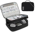 Lanola Electronic Organizer,Travel Cable Organizer Bag Pouch Electronic Accessories Carry Case Portable Double Layers Storage Bag for Cable,Cord,Charger,Phone,Earphone,Power Bank,Memory Cards - Black by Lanola