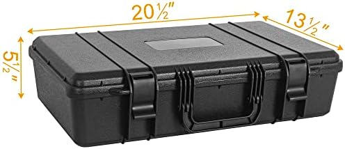 Protective Hard Case Shockproof Water-resistant with Customized DIY Foam Insert fit for Camera, etc, 20.5 X 13.5 X 5.5-Inch - Image 4