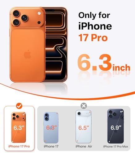 TORRAS Ostand Q3 Air for iPhone 17 Pro Case 6.3'' with Stronger Magnetic Stand, Fit for Magsafe, Airbags Miltary Protection,Camera Control, Shockproof & Stylish Case for iPhone 17 Pro,Glacier Sprint - Image 2