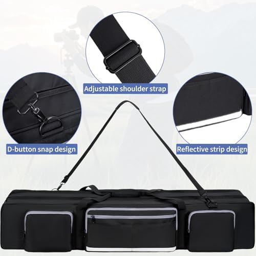 Tripod Carrying Case, 40.6" Heavy Duty Tripod Bag with Padded Divider - Image 4