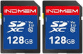 128GB SD Card 2Pack, C10, U3, V30, High Speed up to 90M/S, SDXC UHS-I Memory Cards, Full HD & 4K Video Compatible with Digital Camera, HD Camcorders, DSLR and PC, 128GB(2 pc) by elecacc