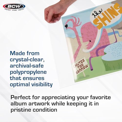 BCW 33 RPM Record Sleeves | Polypropylene Vinyl Record Outer Sleeves | 2 mil Thickness | Vinyl Record Album Protectors | (200 Pack) - Image 5