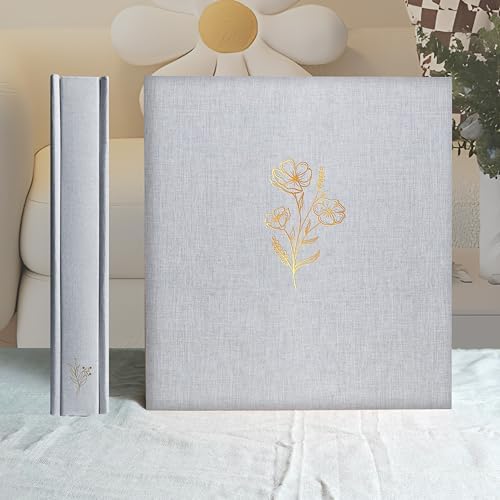 Holoary Photo Album 4x6 500 Photos 5 Pictures Per Page, 500 Pockets 4”x6” Picture Album, Linen Fabric Cover Big Picture Book for Photos, 4x6 Photo Albums for Family Weddings Travel Memories(Grey) - Image 2