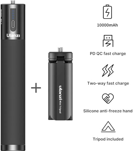 ULANZI BG-3 Battery Handle Grip, 10000mAh Grip Portable Charger Tripod - Image 3