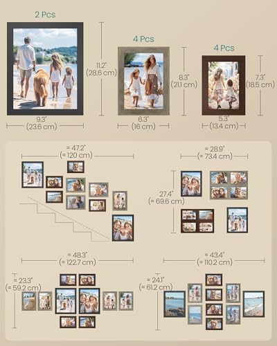 SONGMICS Collage Picture Frames, Set of 10, Glass, Paper - Image 5