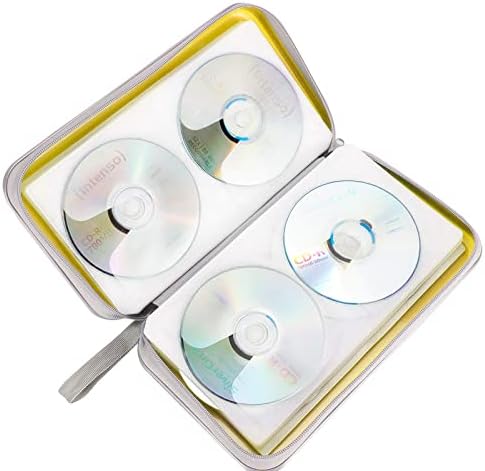 Siveit CD DVD Cases 96 Capacity Disc Storage Binder for Car(Yellow) - Image 5