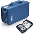 CCidea CD Case DVD Storage Holder, 128 Capacity DVD Cases Organizer CD Plastic Protective Carrying Binder,Portable Cd Wallet for Home Travel (Blue), 128-blue, L11 xW 6 x H3.5 INCH, Beauty Case by CCidea