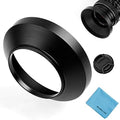 72mm Wide Angle Lens Hood,Universal Metal Lens Hood Sunshade with Centre Pinch Lens Cap for Canon Nikon Sony Pentax Olympus Fuji Camera +Microfiber Cleaning Cloth by Unknown