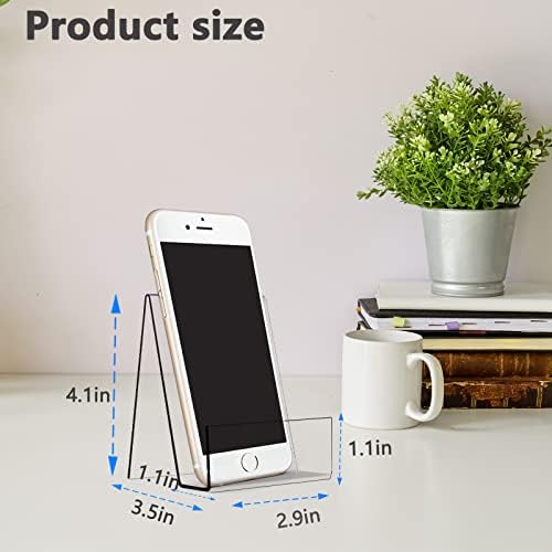 10PCS 4" x 3" Acrylic Book Display Stand Clear Easel with Ledge Tablet Holder for Displaying Books, Pictures, Notebooks, CDs, Artworks, etc (Small(10 Pack)) - Image 2