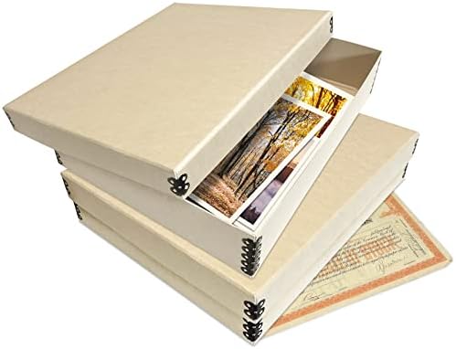 Lineco Museum Archival Storage Box, Drop Front, 11.75x14.75x3 in, Tan - Image 6