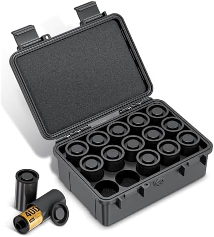 JJC Sturdy Secure 35mm Film Case Canister Holder, IP67 Waterproof by JJC