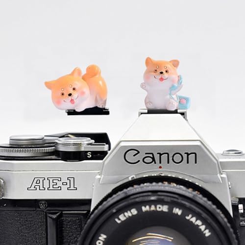 SLR Camera Hot Shoe Boot Cover Cap,Dustproof Hot Shoe Protector,Compatible with Sony Fuji Canon Nikon Pentax Leica (2pcs Shiba) by ZOSTLAND