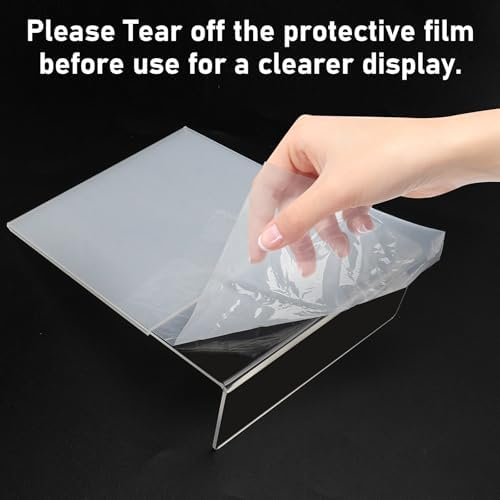Acrylic Sign Holder 4x6 Inches, 16 Pack Clear Plastic Table Flyer Display Stand, L-Shape Vertical Menu Paper Holder Stand, Clear Picture Photo Flyer Display Stand for Restaurants, Store Fair,Office - Image 6