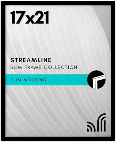 Americanflat 17x21 Poster Frame - Slim Molding - Black by Americanflat