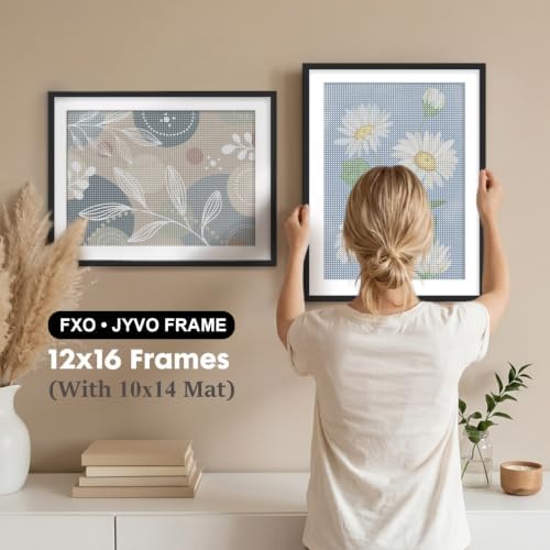 12x16 Frame Set of 2 for Diamond Art Painting 30x40cm Engineered Wood Black - Image 4