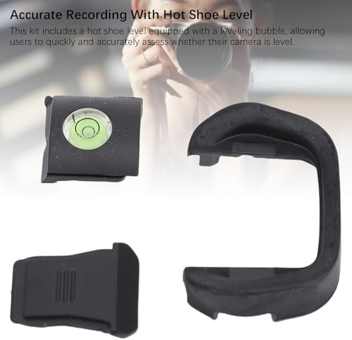 Camera Eyecup Hot Shoe Cap Level Kit for R5 R6 Camer, Eye Cup Viewfinder Hot Shoe Cover Bubble Spirit Level, Dust and Scratch Proof, Compact and Convenient Design - Image 4