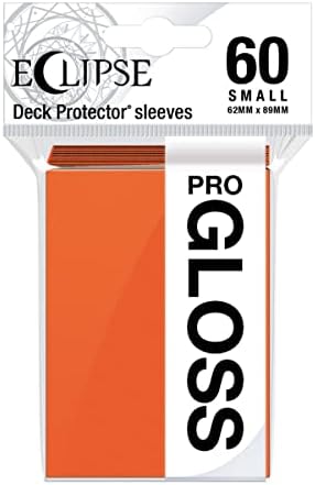 Ultra Pro - Eclipse Gloss Small Sleeves 60 Count (Pumpkin Orange) - Protect All Your Gaming Cards, Sports Cards, and Collectible Cards with Ultra Pro's ChromaFusion Technology - Image 2