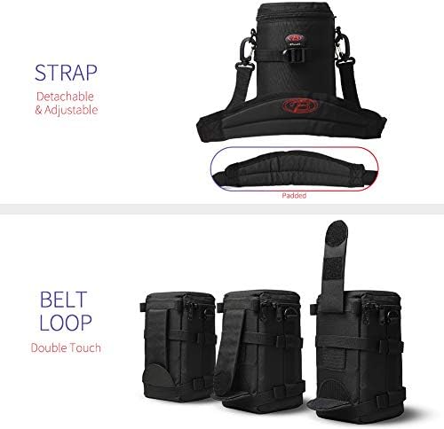 DSLR Camera Lens Case Pouch Bag for Lenses up to 4.33" x 6.70" - Image 5