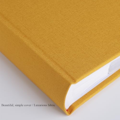 1DOT2 Photo Album with Writing Space,100 Pages,Linen Cover,IndianYellow - Image 3