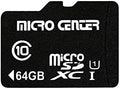 Micro Center 64GB Class 10 MicroSDHC Flash Memory Card with Adapter, 1 Pack by INLAND