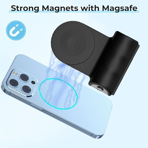 Redair Magnetic Smartphone Handle Grip, Upgrade Version Phone Camera Grip Handle Holder Wireless Charging Stand Shutter Remote Control for iPhone14 13 12 11 Samsung Photo Shooting - Image 4