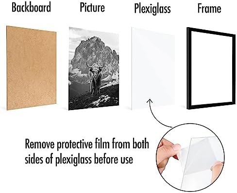 Americanflat 16x20 Poster Frame 5-Pack - Slim Molding - Black - Image 6