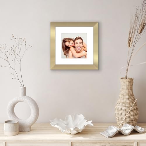 Americanflat 9x9 Picture Frame - Matted to 6x6 - Engineered Wood - Gold - Image 6