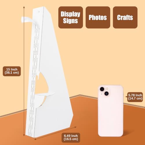Lineco Cardboard Easel Backs, Self Stick Stand, 15 Inch, White, 25 Pack - Image 2
