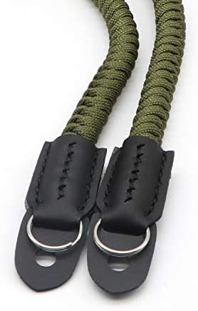 Paracord Woven Camera Neck Shoulder Strap Belt Hand Compatible with Canon Nikon Sony Olympus Pentax Fujifilm Panasonic SLR DSLR Digital Mirrorless Cameras 42 inch Green - Image 3