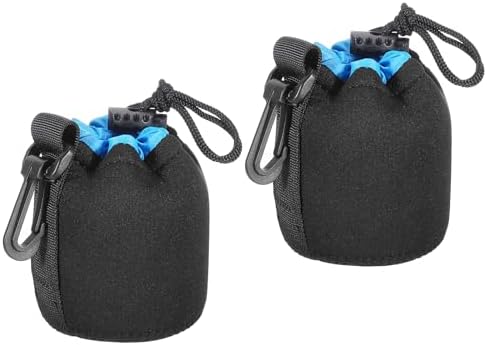 PATIKIL Camera Lens Bag 3" ID x 3.9" H Drawstring Lens Pouch 2Pcs by PATIKIL