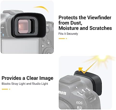 Kiwifotos ER-H Long Eyecup Eyepiece Viewfinder for Canon EOS R3 Camera - Image 3