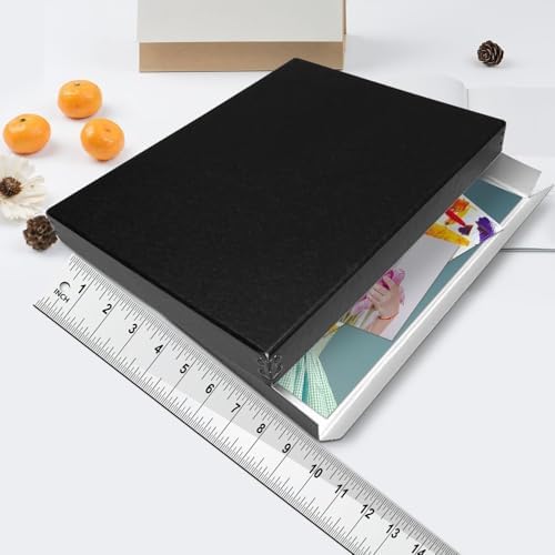 Lineco Museum Archival Storage Box, Drop Front, 9.75x12.75x1.5 in, Black - Image 4