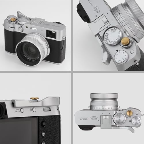 Haoge THB-XVS Metal Thumb Grip Up Rest Hand Grip for Fujifilm X100VI Fujinon X100V Camera Accessories Silver Hot Shoe Thumb Up - Image 6